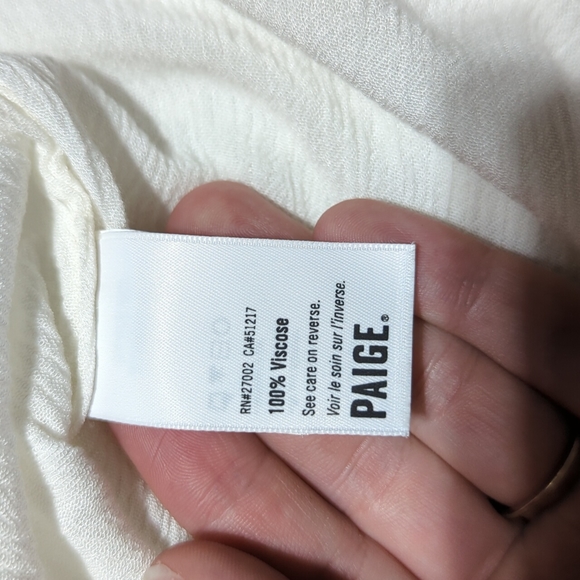 PAIGE Chessa Top Women's Sheer Flowy Blouse - Picture 8 of 10